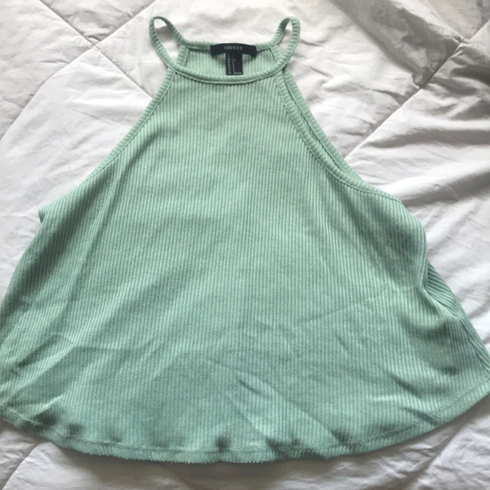 Cropped halter top